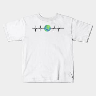 heart beat-planet Kids T-Shirt